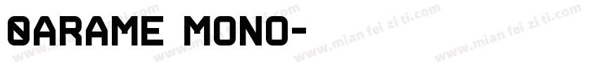 0Arame Mono字体转换